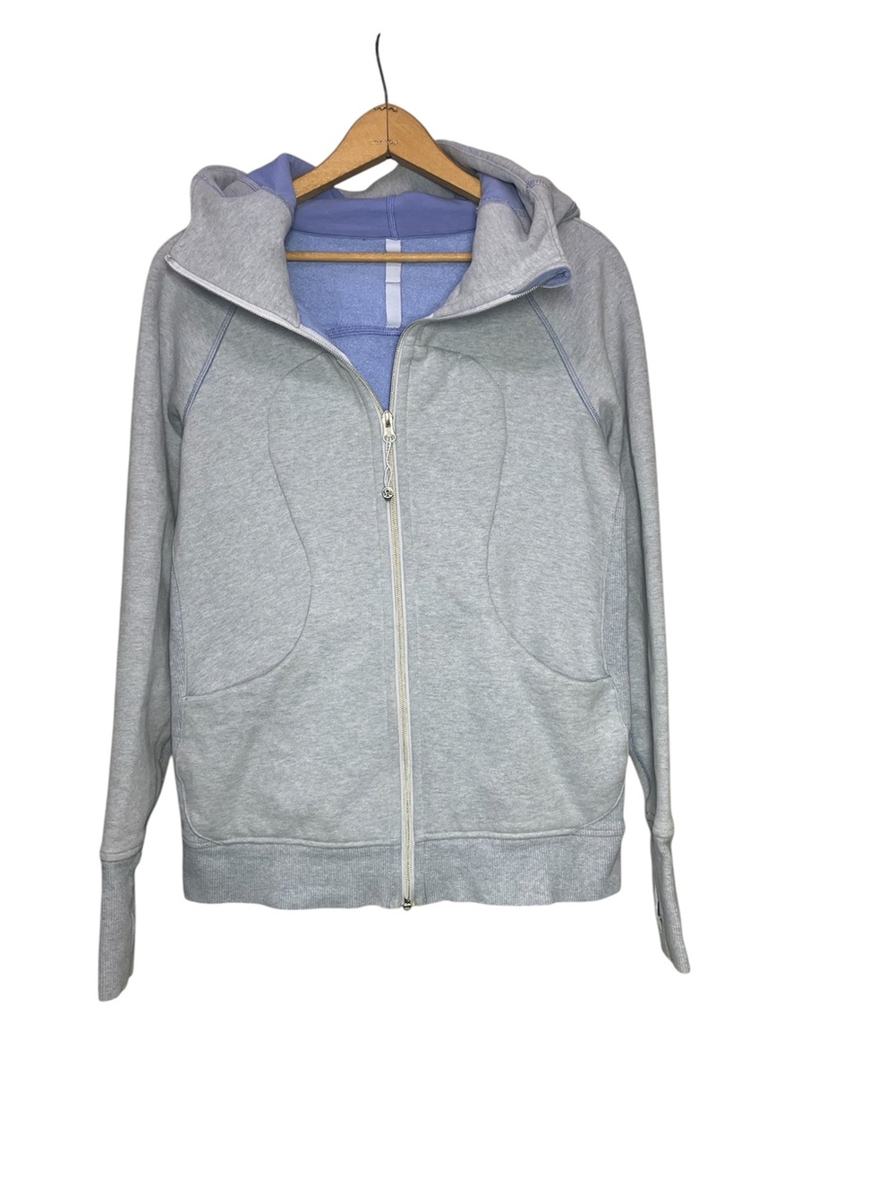 Lululemon Scuba Hoodie Thick Cotton Fleece Jacket 8 Heathered Purple Lavender